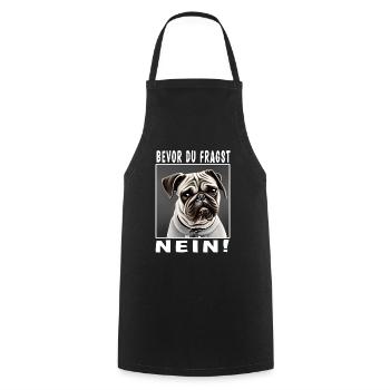 Bevor du fragst nein Hund - Kochschürze - Schwarz - Vorne - AI Model Male 185 dark (185cm)