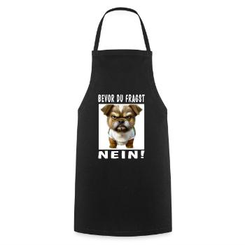 Bevor du fragst nein Hund - Kochschürze - Schwarz - Vorne - AI Model Male 185 dark (185cm)