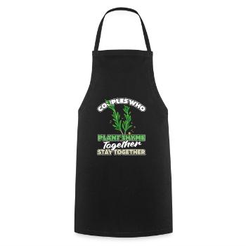 Thyme Herbal Pair - Cooking Apron - black - Front - AI Model Male 185 dark (185cm)