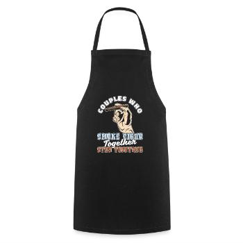 Cigar pair - Cooking Apron - black - Front - AI Model Male 185 dark (185cm)