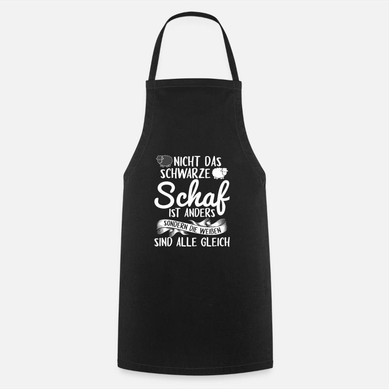 Nicht das schwarze Schaf ist anders Schäfer - Kochschürze - Schwarz