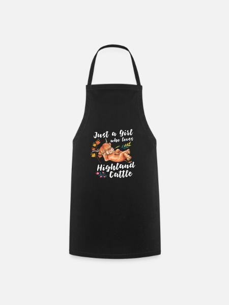 Highland cattle Highland cattle Highland cattle cow - Cooking Apron - black