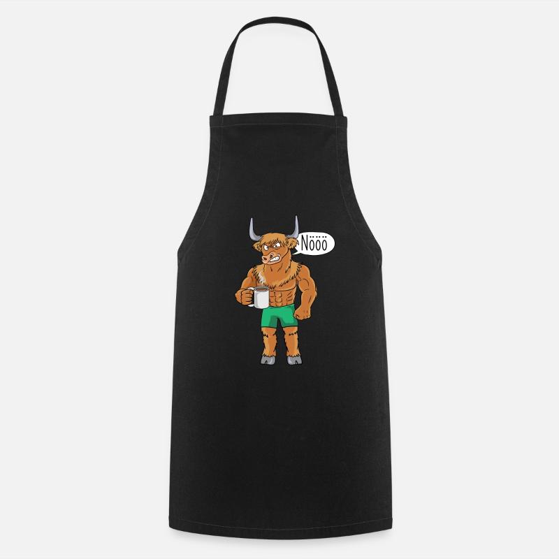 Highland cattle highland cattle highland cattle - Cooking Apron - black