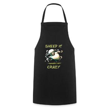 Sheep it Crazy - Cooking Apron - black - Front - AI Model Male 185 dark (185cm)