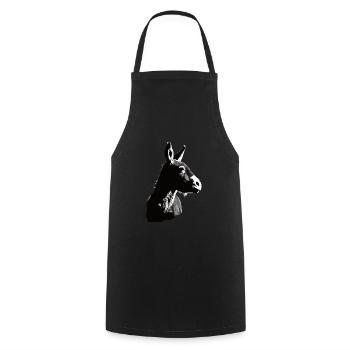 Donkey Artful stencil printing - Cooking Apron - black - Front - AI Model Male 185 dark (185cm)