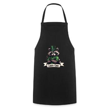Lepre-Coon Raccoon St. Patty - Cooking Apron - black - Front - AI Model Male 185 dark (185cm)