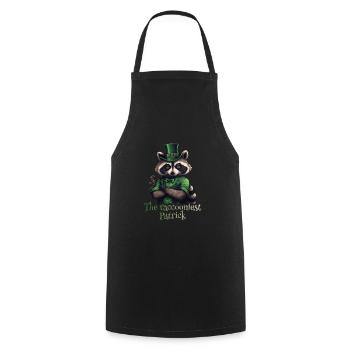 The raccooniest Patrick Raccoon St. Patty - Cooking Apron - black - Front - AI Model Male 185 dark (185cm)