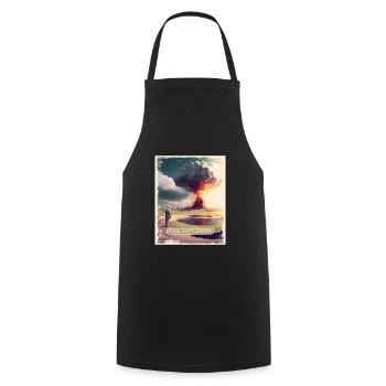 Play golf Post-apocalyptic world - Cooking Apron - black - Front - AI Model Male 185 dark (185cm)