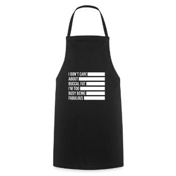 Beauté naturelle Pas de graisse buccale Romover Citation - Tablier de cuisine - noir - Devant - AI Model Male 185 dark (185cm)
