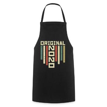 2020 Retro Gift 2020 4 Year Old Birthday Gift - Cooking Apron - black - Front - AI Model Male 185 dark (185cm)