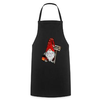 Back-Wichtel – Weihnachtsgnom für alle Backfans - Kochschürze - Schwarz - Vorne - AI Model Male 185 dark (185cm)