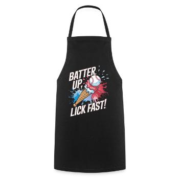 Batter Up Lick Fast Baseball Treat - Kochschürze - Schwarz - Vorne - AI Model Male 185 dark (185cm)
