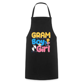 Pink or Blue Gram Loves You Best Grandma Ever - Cooking Apron - black - Front - AI Model Male 185 dark (185cm)