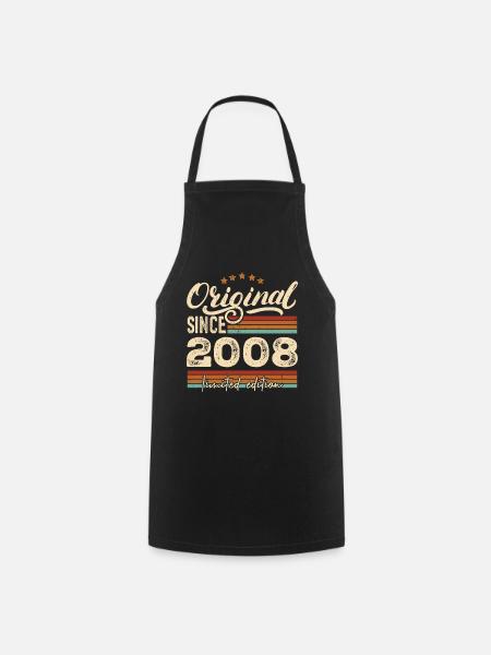 Original 2008 Jahrgang - 2008 Geburtstagsgeschenk - Kochschürze - Schwarz