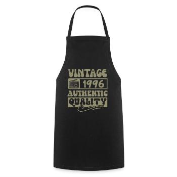 Authentic 1996 Vintage 1996 - Vintage 1996 Retro - Cooking Apron - black - Front - AI Model Male 185 dark (185cm)