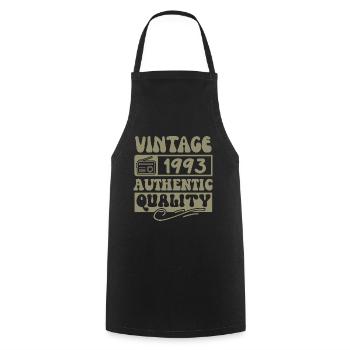 Authentic 1993 Vintage 1993 - Vintage 1993 Retro - Cooking Apron - black - Front - AI Model Male 185 dark (185cm)