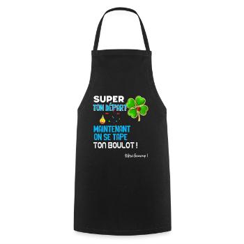 Super Ton Départ Cadeau Drôle Départ Collègue - Tablier de cuisine - noir - Devant - AI Model Male 185 dark (185cm)