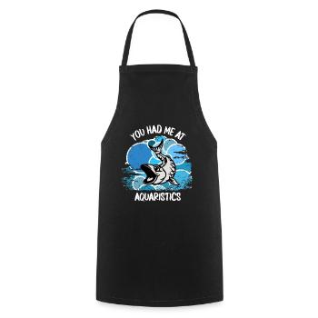 Aquarium Aquarist Fish Ornamental Fish Aquaristics - Cooking Apron - black - Front - AI Model Male 185 dark (185cm)