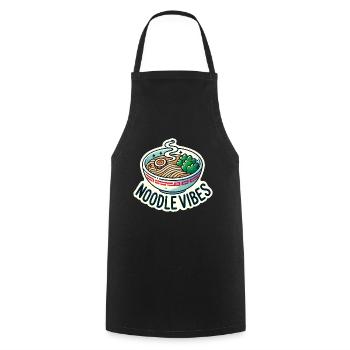 Noodle Vibes : Design de ramen amusant - Tablier de cuisine - noir - Devant - AI Model Male 185 dark (185cm)