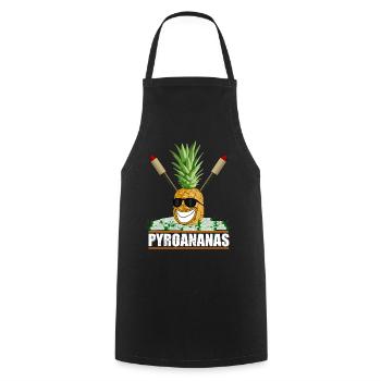 Feux d'artifice Pyro ananas - Tablier de cuisine - noir - Devant - AI Model Male 185 dark (185cm)