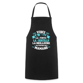 Ma Meilleure de toutes les Mamans Cadeau Maman - Tablier de cuisine - noir - Devant - AI Model Male 185 dark (185cm)