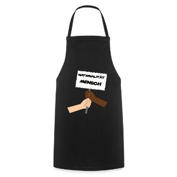 Antifaschismus Nationalität Mensch Antirassismus - Kochschürze - Schwarz - Vorne - AI Model Male 185 dark (185cm)