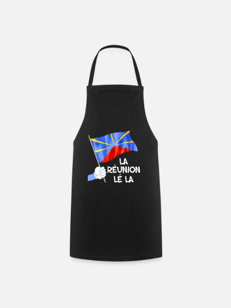 Drapeau merveilleux De L'ile de la Réunion - Tablier de cuisine - noir
