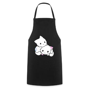 kittens - Cooking Apron - black - Front - AI Model Male 185 dark (185cm)