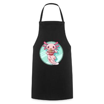 Axolotl Ramen Design für Axolotl-Liebhaber - Kochschürze - Schwarz - Vorne - AI Model Male 185 dark (185cm)