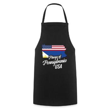 Les Philippins de Pennsylvanie conçoivent pour Proud - Tablier de cuisine - noir - Devant - AI Model Male 185 dark (185cm)