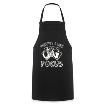 Ne perdez jamais la mise au point Photographe - Tablier de cuisine - noir - Devant - AI Model Male 185 dark (185cm)