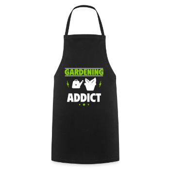Garden-addicted - Cooking Apron - black - Front - AI Model Male 185 dark (185cm)