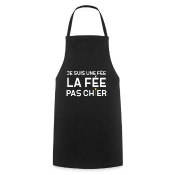 Fait Pas Chier Humour Fée Femme - Tablier de cuisine - noir - Devant - AI Model Male 185 dark (185cm)