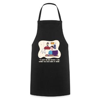 Reality of Work Design for proud Pinoys - Cooking Apron - black - Front - AI Model Male 185 dark (185cm)
