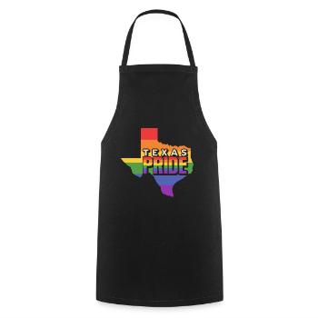 Carte Texas Rainbow design pour les Texans LGBT+ - Tablier de cuisine - noir - Devant - AI Model Male 185 dark (185cm)