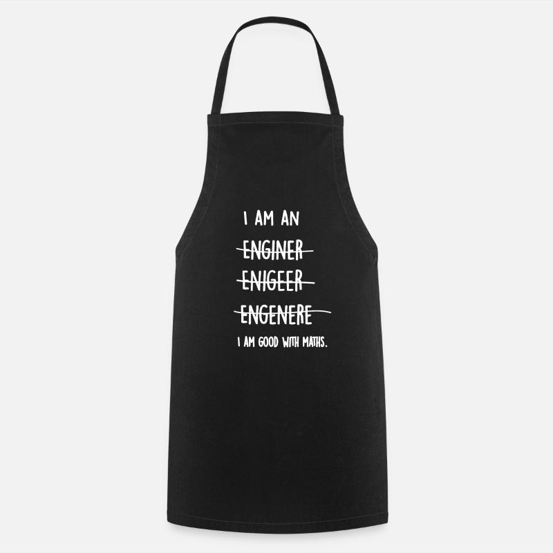 Funny engineer student math physics gift - Cooking Apron - black