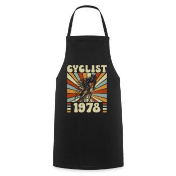 Fête Cycliste Né En 1978 45 Ans Anniversaire - Tablier de cuisine - noir - Devant - AI Model Male 185 dark (185cm)