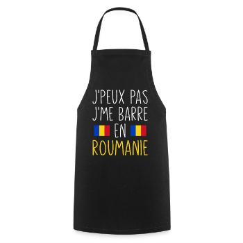 Voyage J'peux Pas J'me Barre En Roumanie - Tablier de cuisine - noir - Devant - AI Model Male 185 dark (185cm)