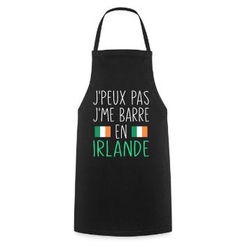 Voyage J'peux Pas J'me Barre En Irlande - Tablier de cuisine - noir - Devant - AI Model Male 185 dark (185cm)