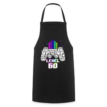 Geek Level 60 Geburtstag Gamer 60 Jahre alt - Kochschürze - Schwarz - Vorne - AI Model Male 185 dark (185cm)