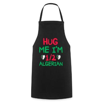 Algerischer Humor Ich bin halb Algerier - Kochschürze - Schwarz - Vorne - AI Model Male 185 dark (185cm)