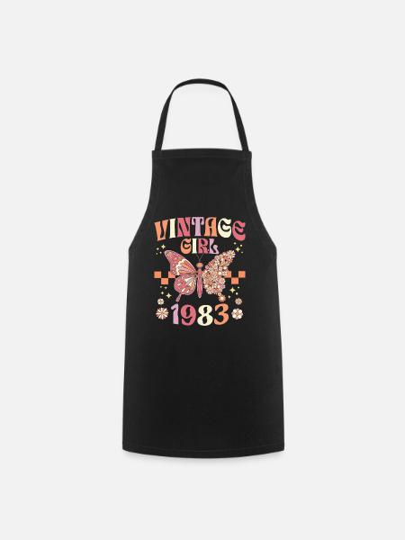 Birthday Party Woman 1983 40 Years Anniversary - Cooking Apron - black