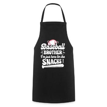 Humor brother supporter baseball - Cooking Apron - black - Front - AI Model Male 185 dark (185cm)