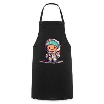Petit astronaute - Tablier de cuisine - noir - Devant - AI Model Male 185 dark (185cm)