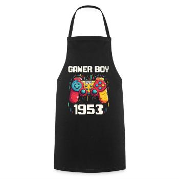 Geek Man Level 70 Geburtstag Gamer 70 Jahre - Kochschürze - Schwarz - Vorne - AI Model Male 185 dark (185cm)