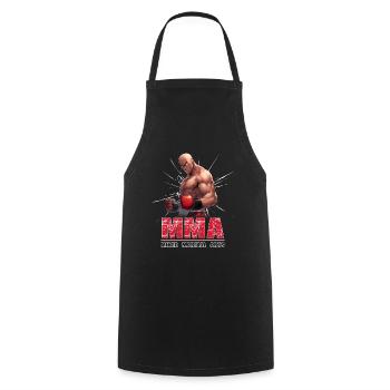 MMA Fighter – Chemise d’anime - Tablier de cuisine - noir - Devant - AI Model Male 185 dark (185cm)