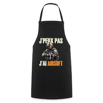 Je Peux Pas J'Ai Airsoft Humour Airsofteur - Tablier de cuisine - noir - Devant - AI Model Male 185 dark (185cm)