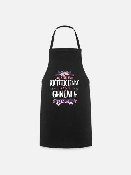 Édition Limitée Diététicienne Géniale - Tablier de cuisine - noir