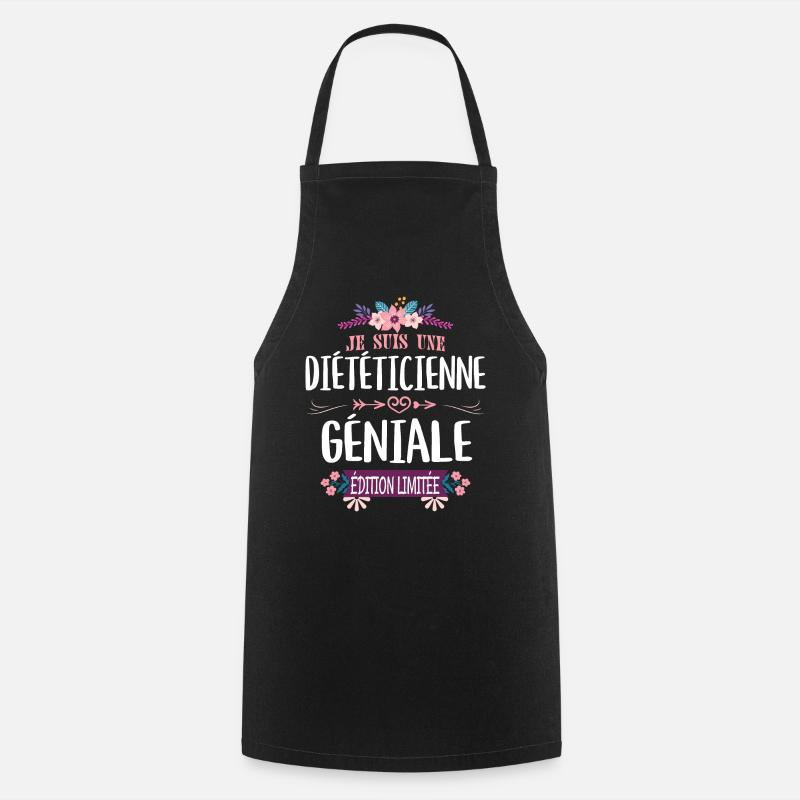 Édition Limitée Diététicienne Géniale - Tablier de cuisine - noir