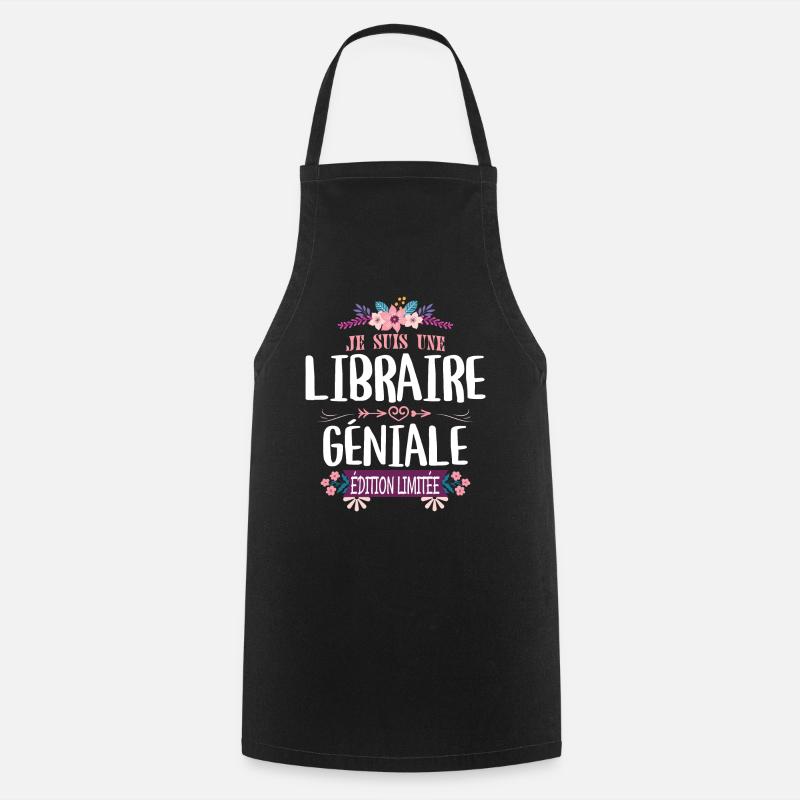 Édition Limitée Libraire Géniale - Tablier de cuisine - noir